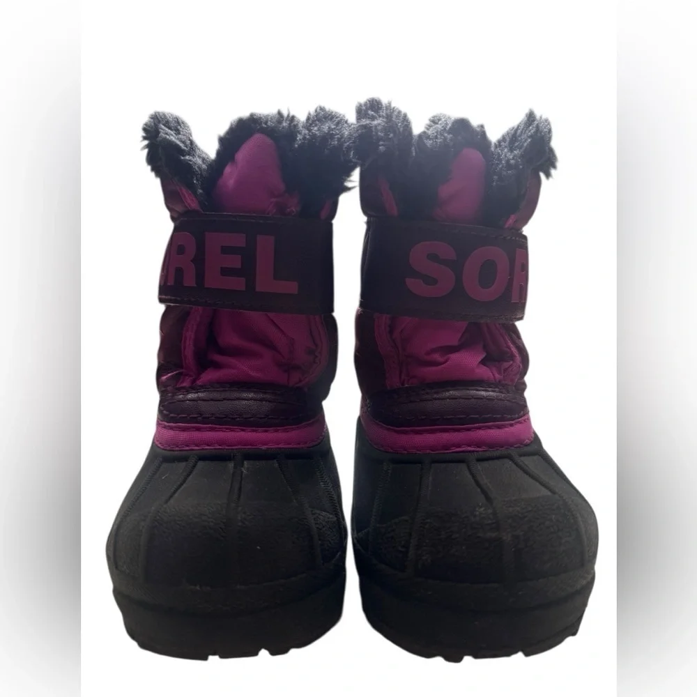 Sorel toddler Snow Commander Kids Snow Boot black/Groovy Pink US 5